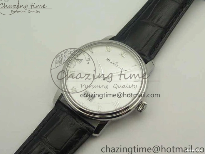 0305 SportInspired Villeret 6669 SS HG 1:1 Best Edition White Dial On Leather Strap V 8099